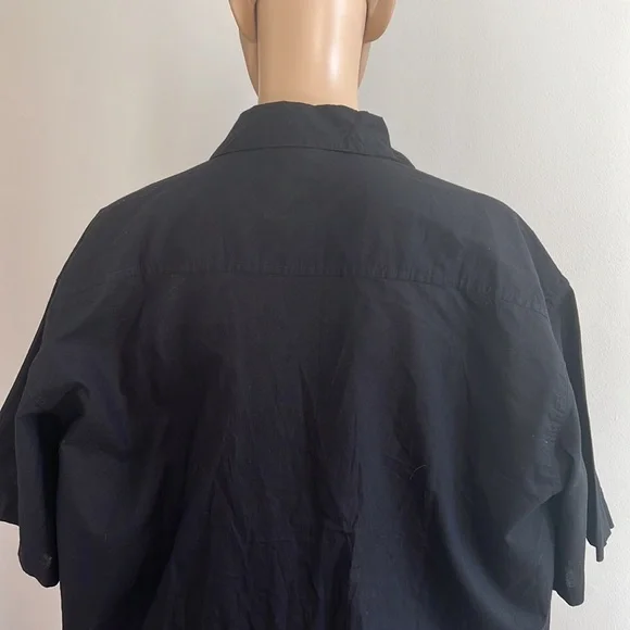 WNW Wayan Button Up Shirt Mens Embroidered Short Sleeve Size XL - Picture 5 of 11